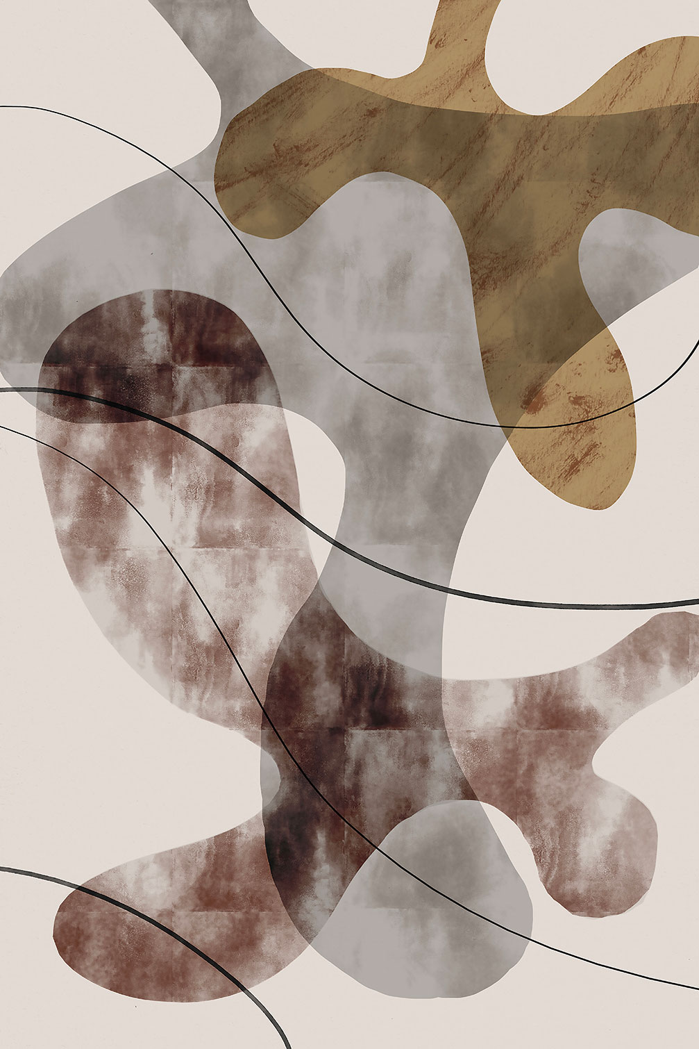 Tableau Organisme abstrait N°1, HEXOA