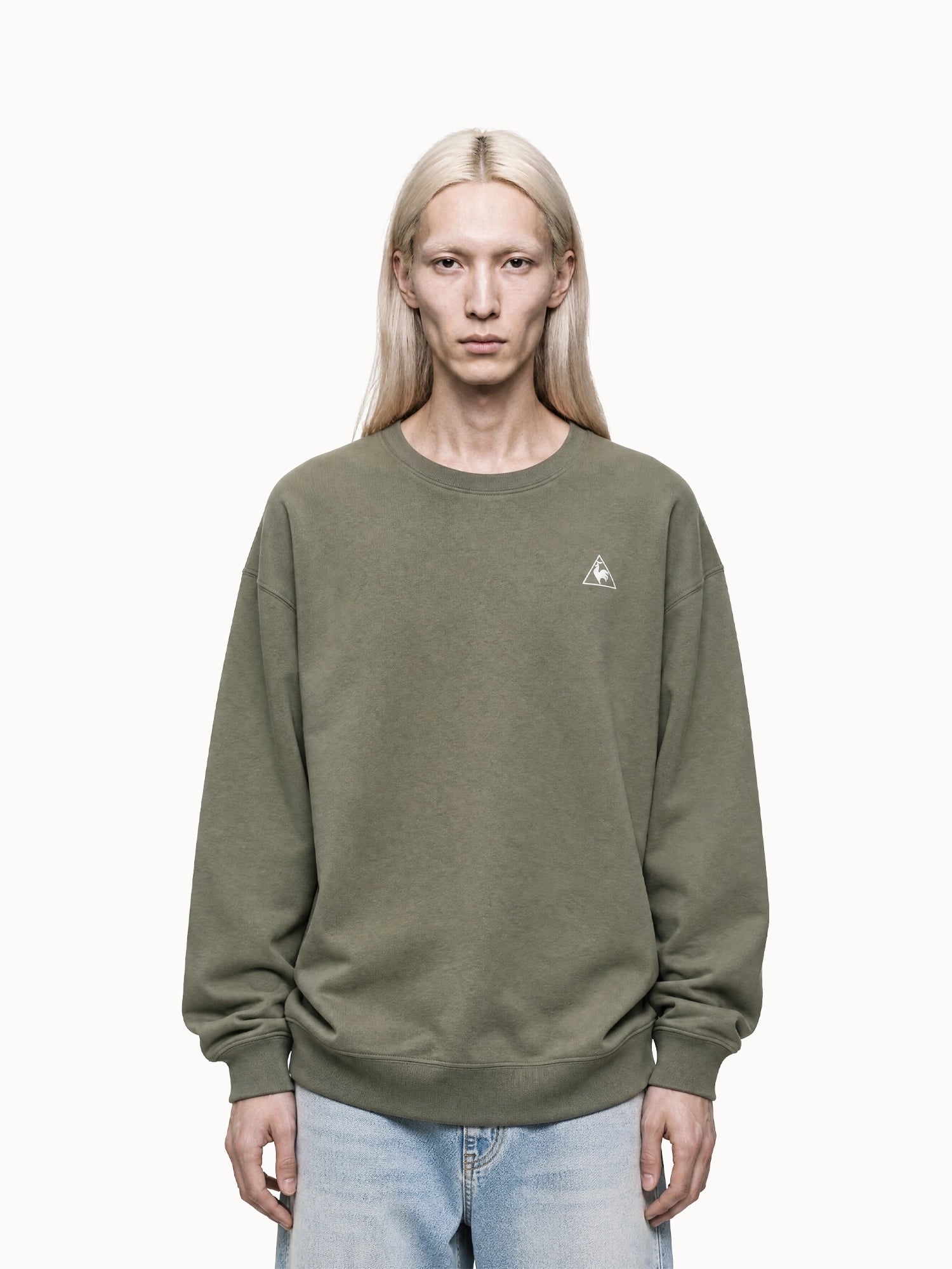 Sweat col rond relax en double face, LE COQ SPORTIF