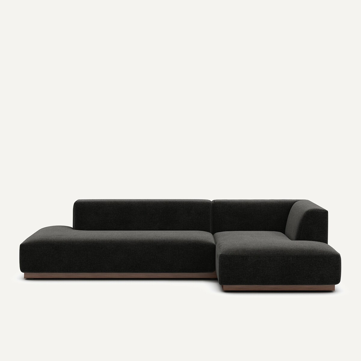 AM.PM Rechter hoekbank XL in chenille fluweel, Jacopo