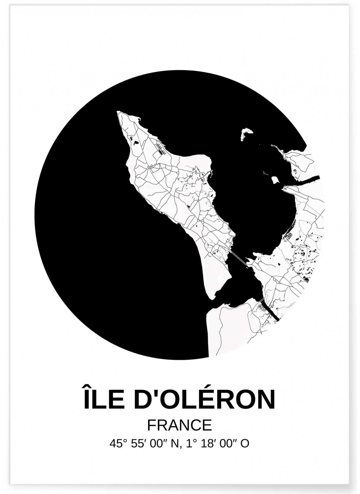 Affiche Carte Île d'Oléron, L'AFFICHERIE