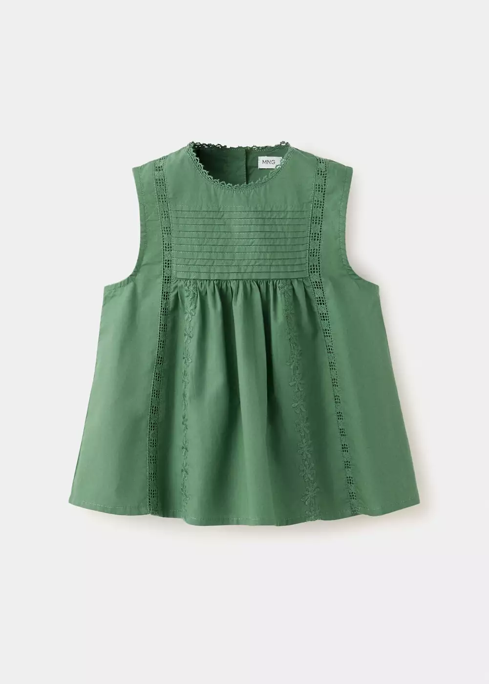 Blouse coton détails froncés, MANGO BABY