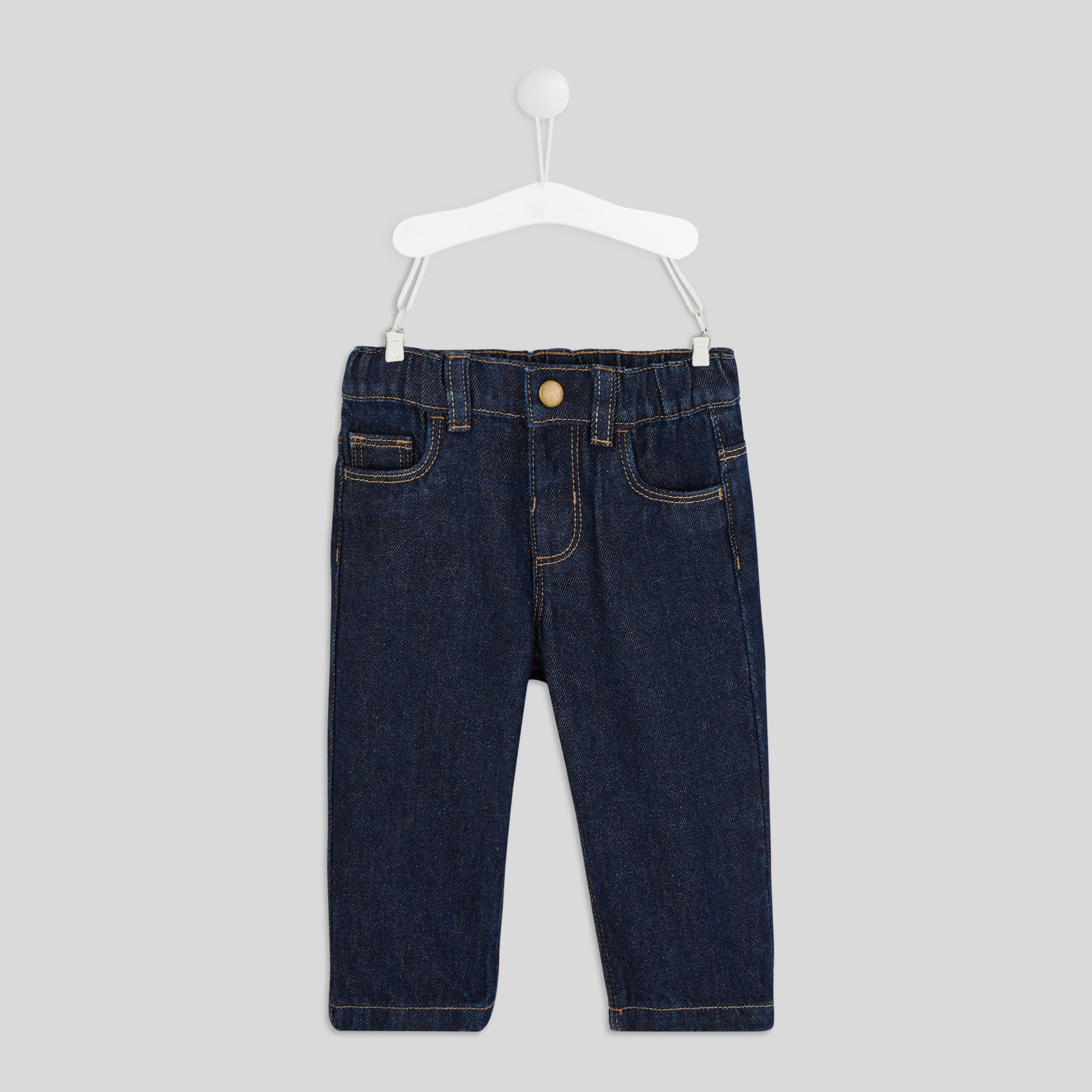Pantalon en denim uni, certifié Oeko-Tex, BOUT'CHOU