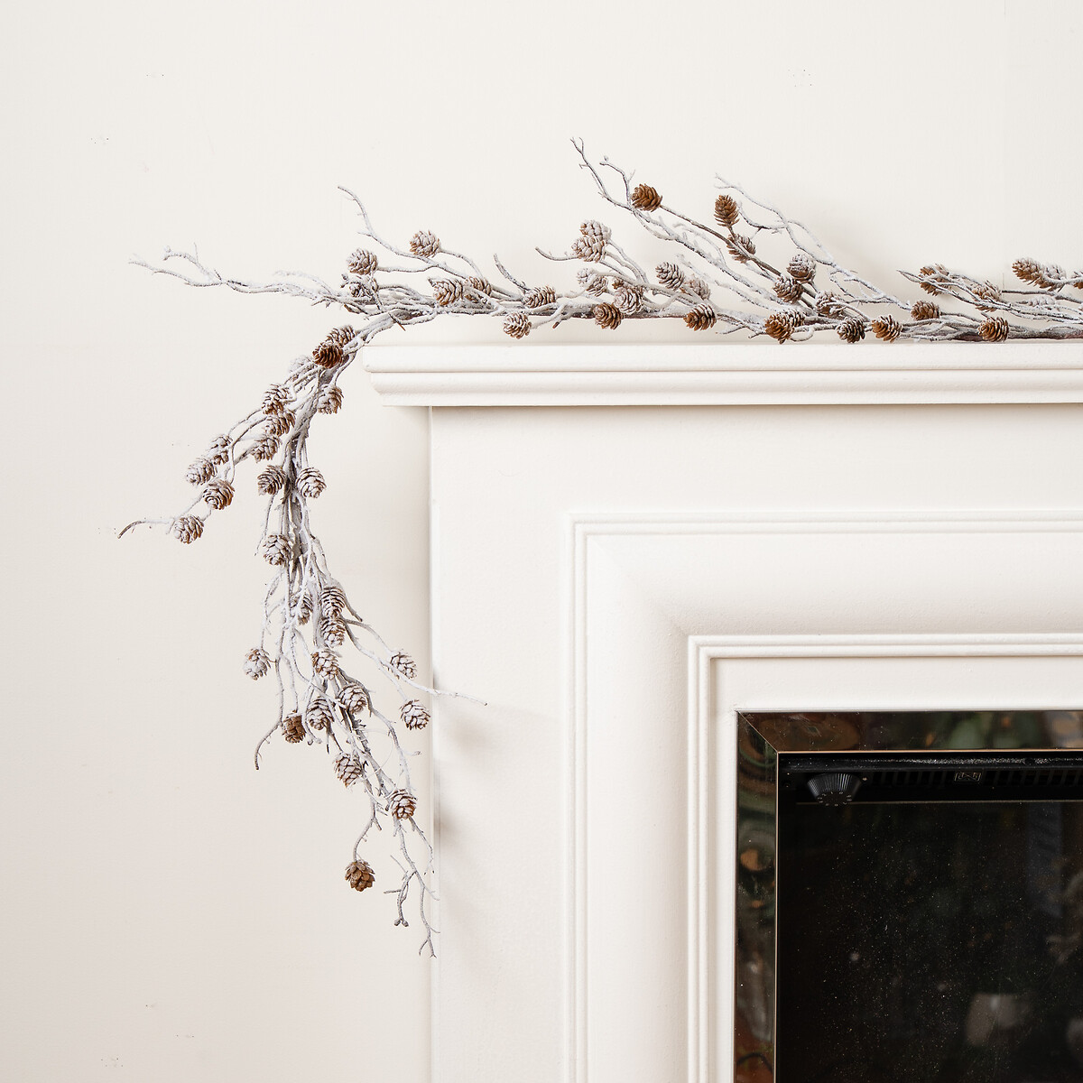 153cm Frosted White & Cone Garland, SO'HOME