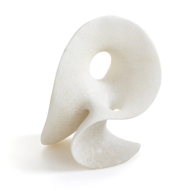 Sculpture polyrésine H25,5 cm, Mineral Couleur blanc <span itemprop=