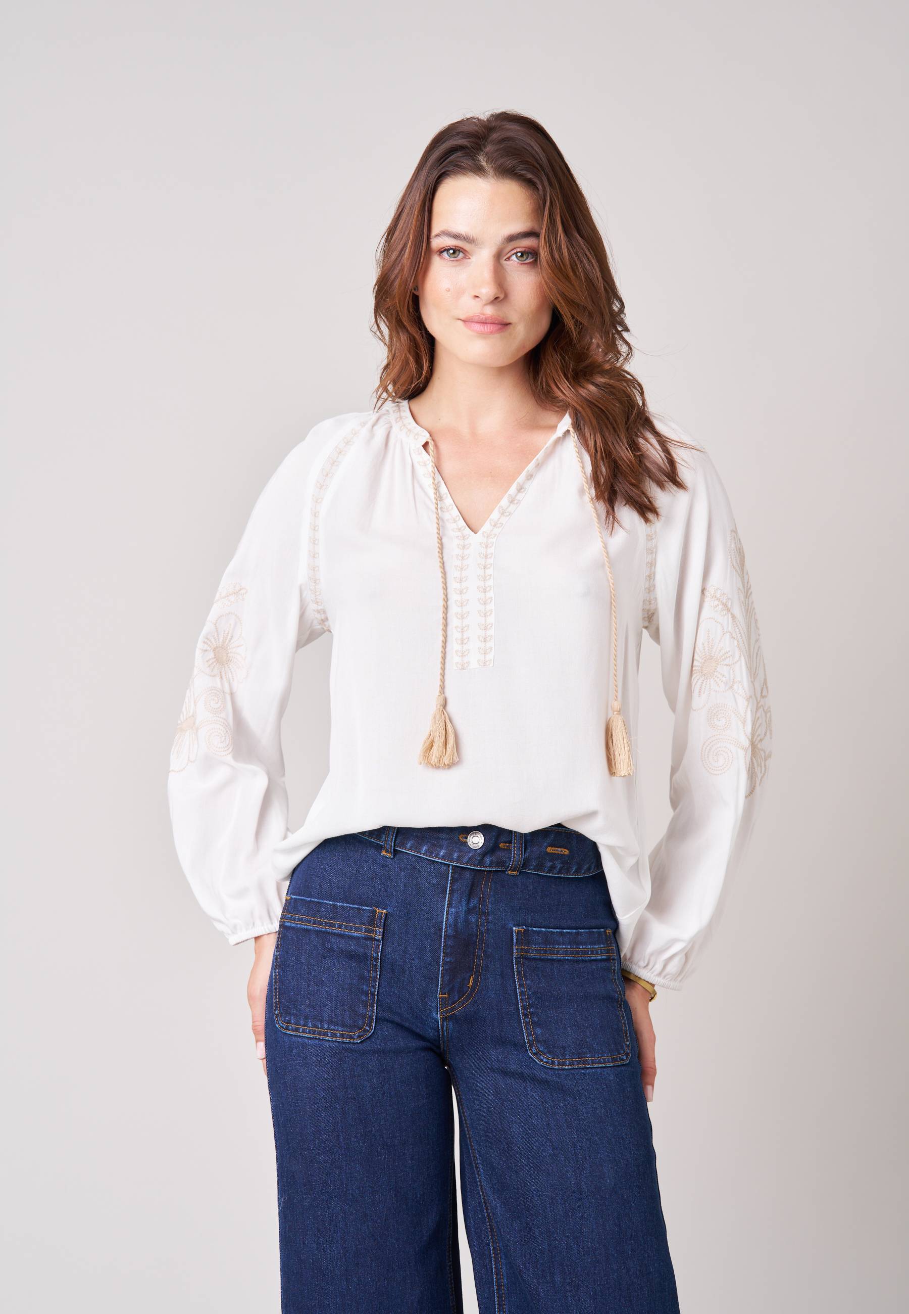 Blouse femme brodée NATASSIA, DEELUXE