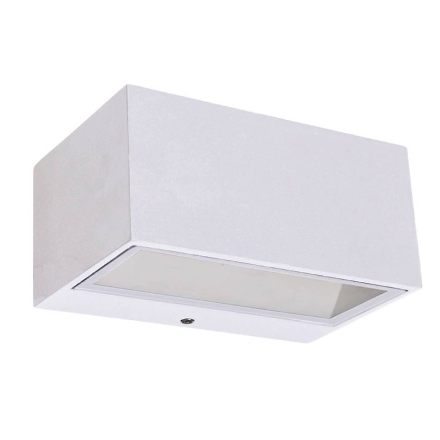 Applique murale d'extérieur sur secteur bidirectionnelle GEMINI GREY aluminium gris LED blanc H6,5cm, LUMISKY