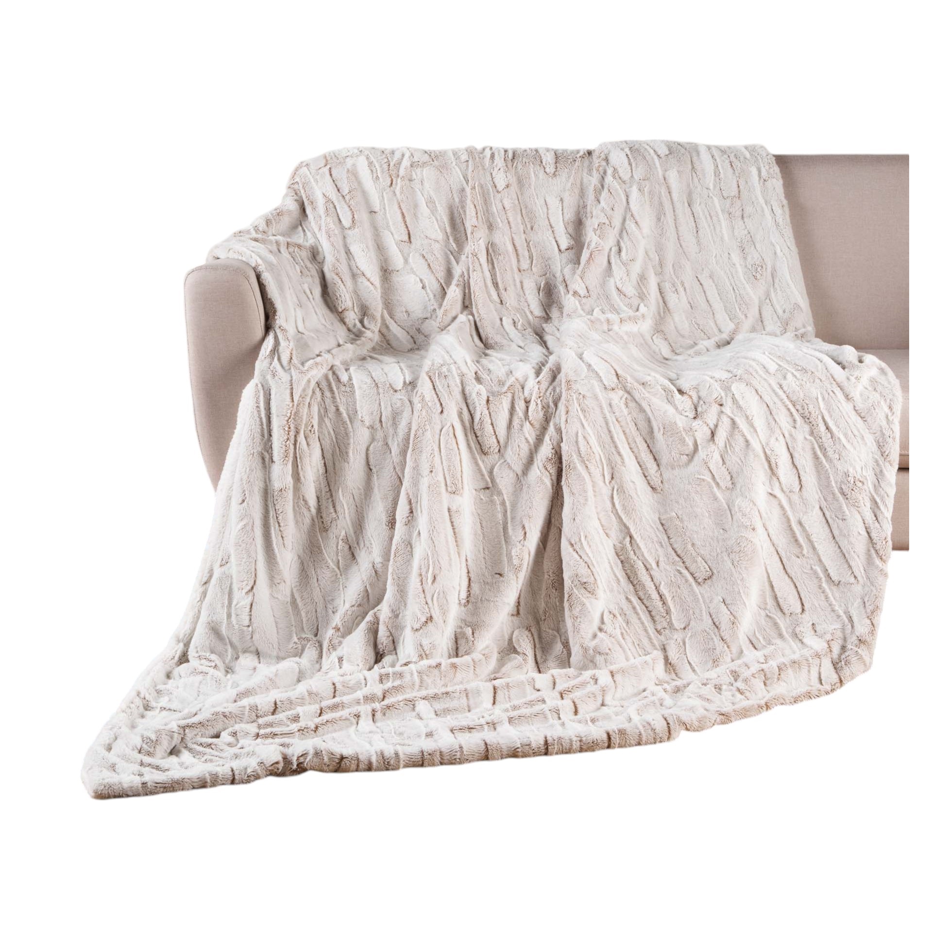 Plaid a poils doux et sherpa Lynx, EDEN