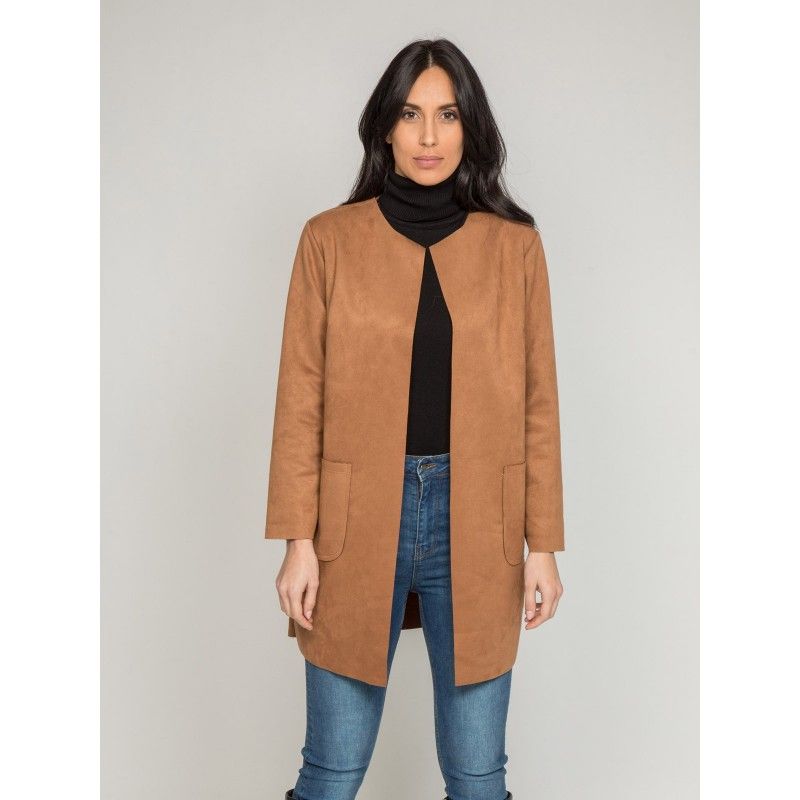 Veste outlet marron longue