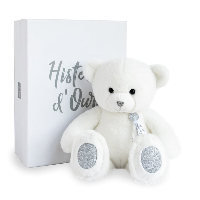 Ours charms 40 cm ho2810 blanc blanc <span itemprop=