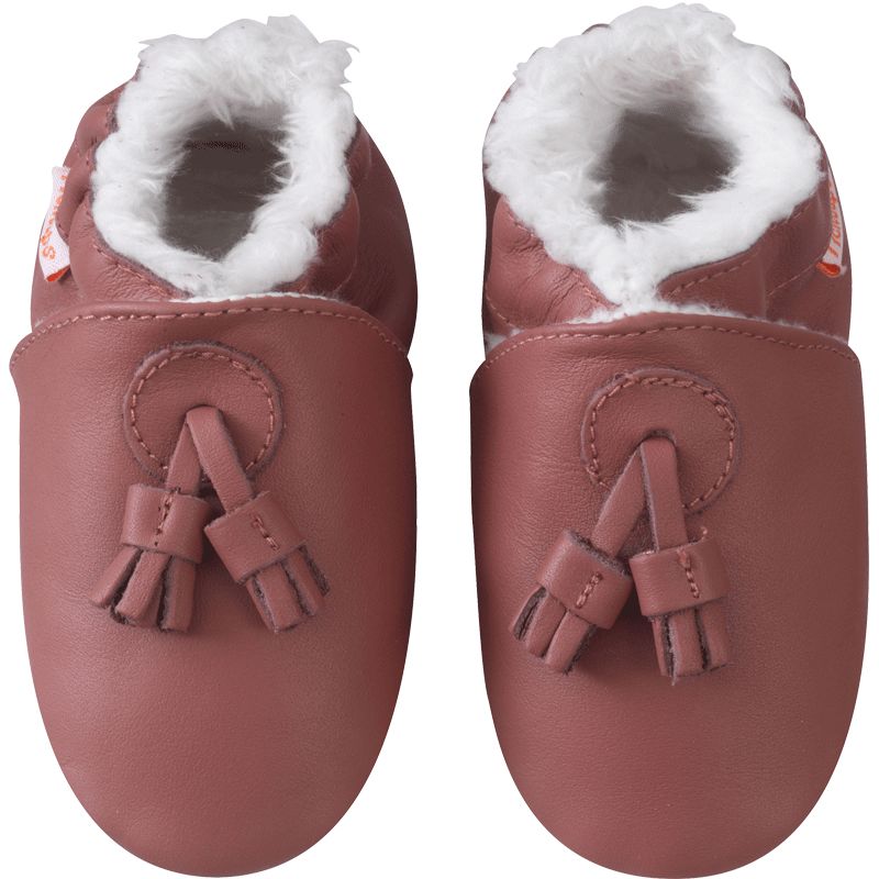 Chaussons souples bebe marron taille 16