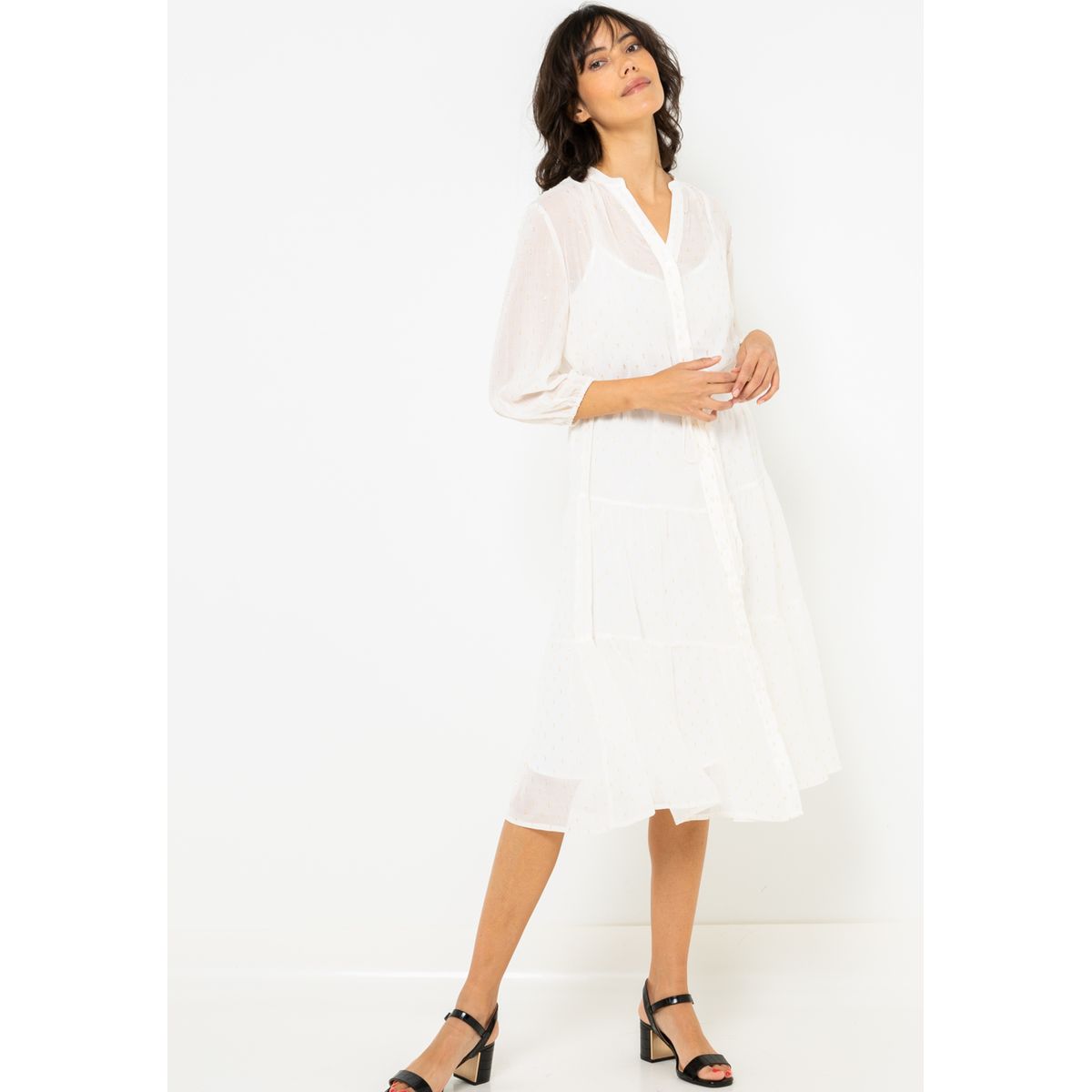 camaieu robe blanche