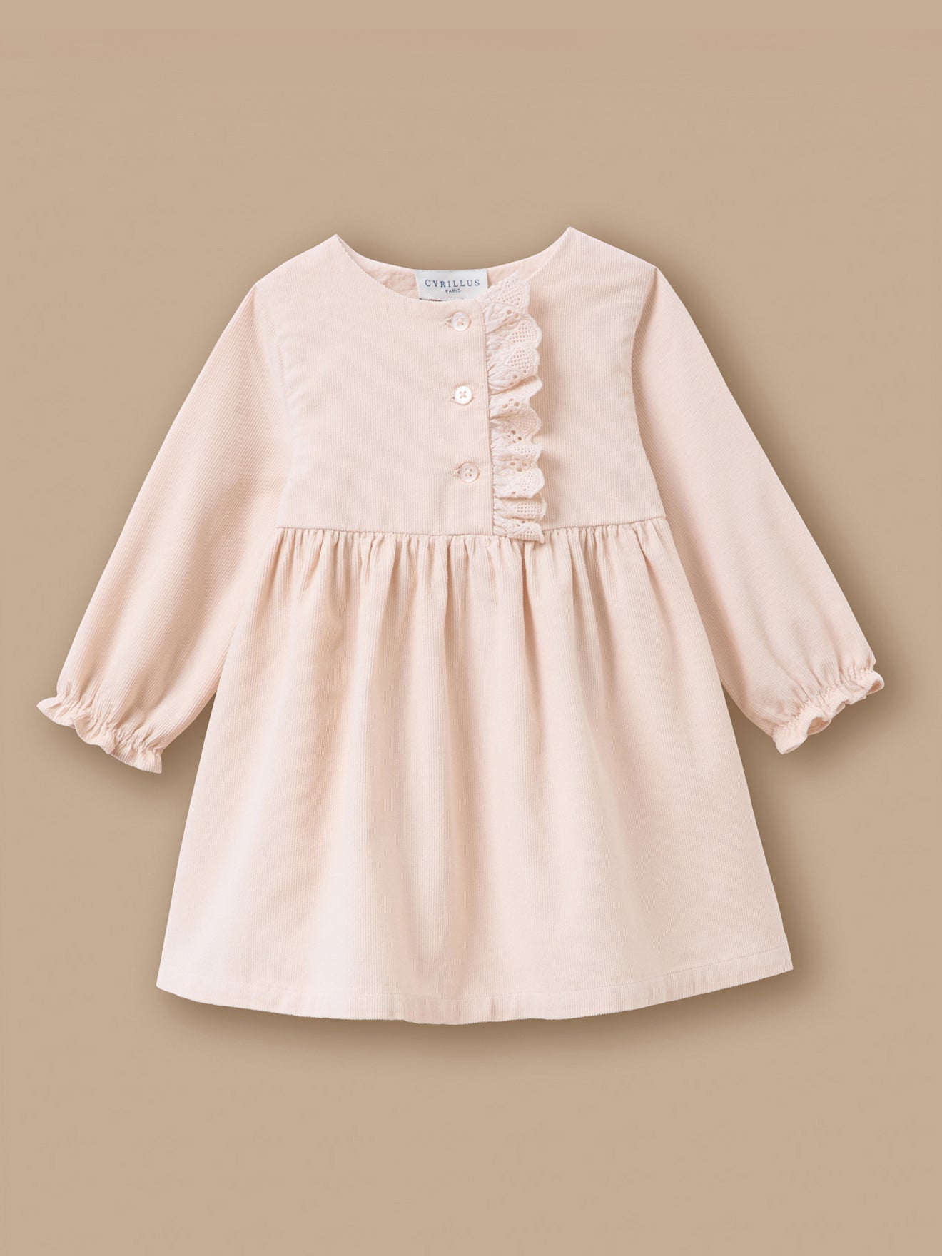 Robe velours et broderie, CYRILLUS