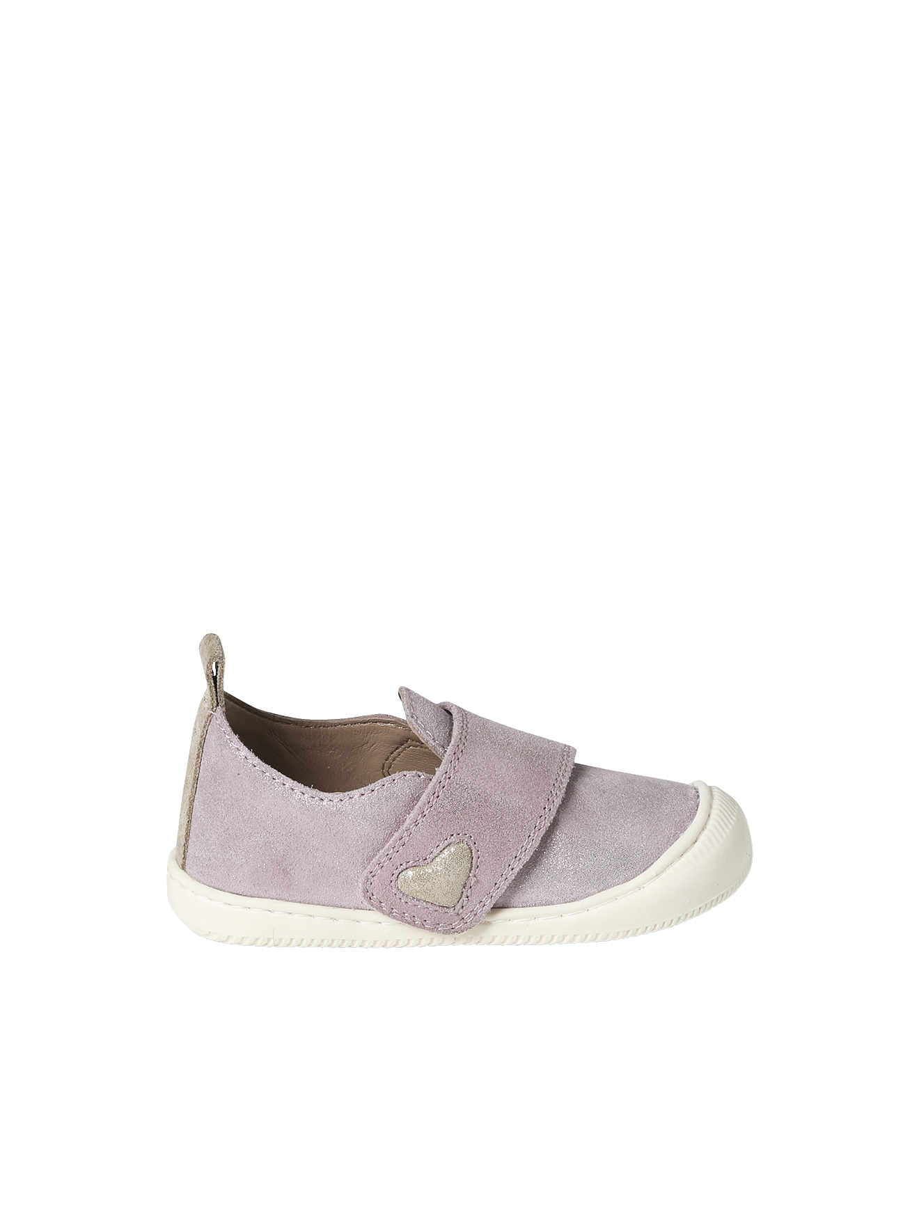 Chaussons scratchés bébé en cuir souple, VERTBAUDET