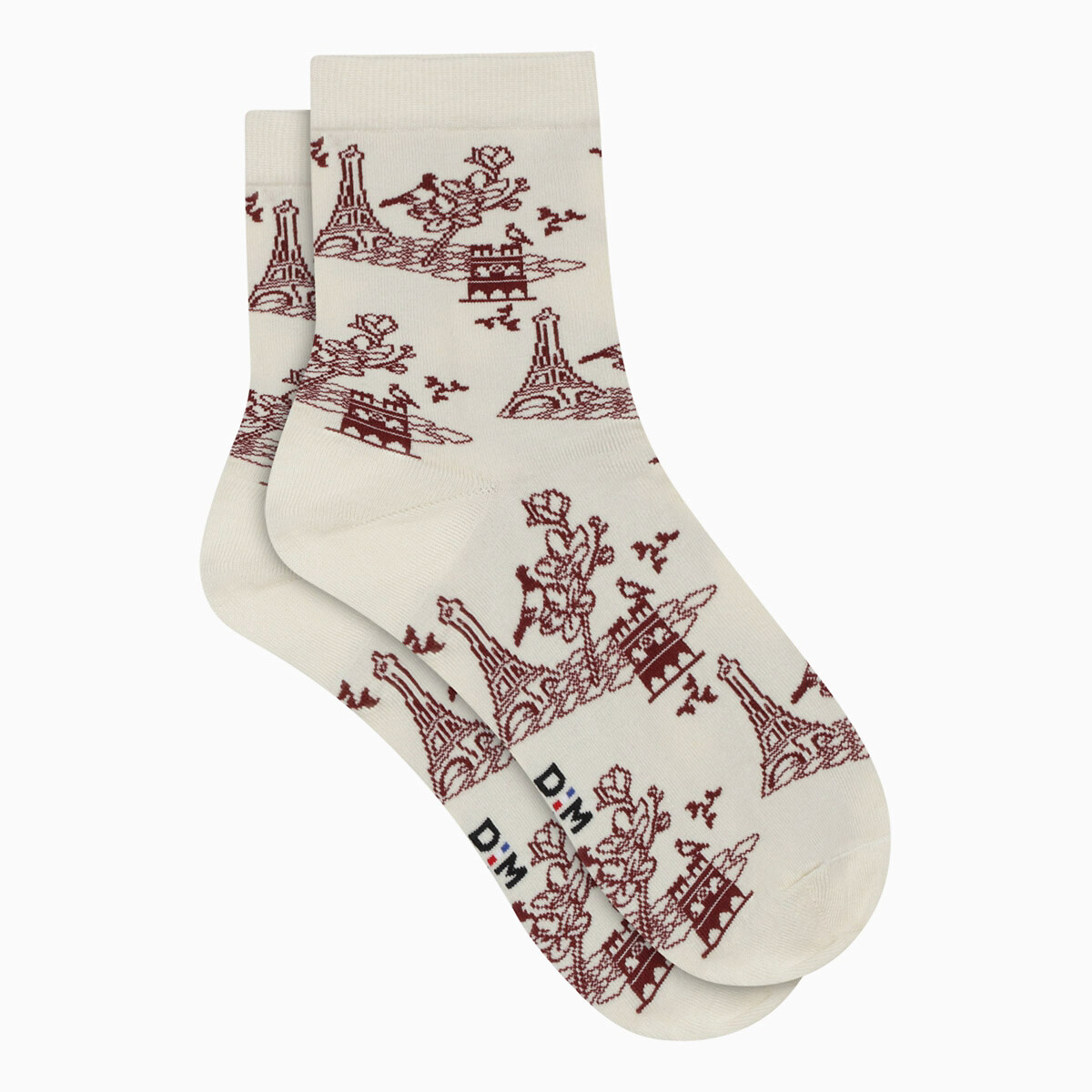 Image of Pair of Madame Toile de Jouy Socks in Cotton Mix