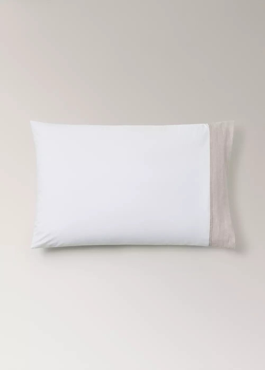 Deux taies d'oreiller coton brodé lin 50x75 cm, MANGO HOME