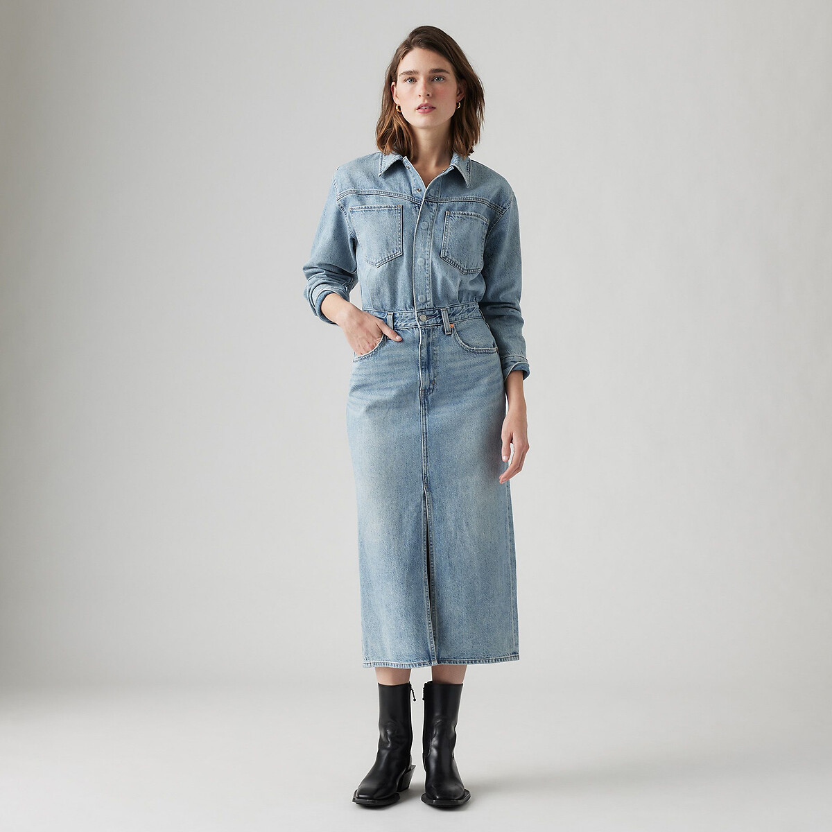 Getailleerd hemdjurk in jeans, LEVI'S