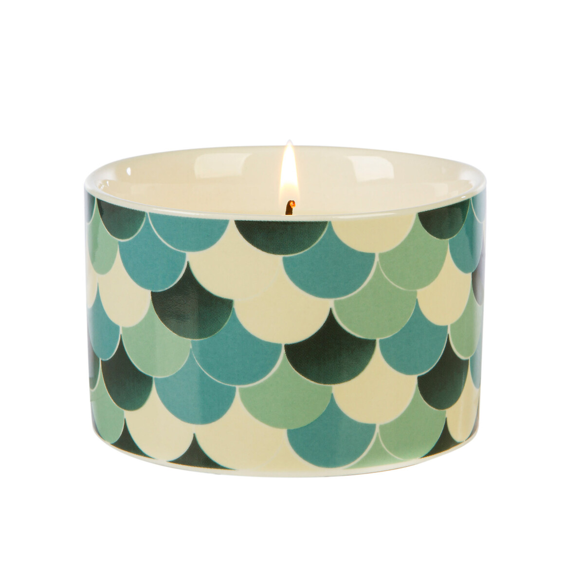 Fired Earth Medium Ceramic Green Tea and Bergamot Candle, WAX LYRICAL