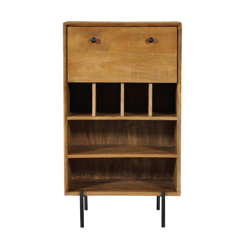 Meuble bar en bois de manguier 1 abattant ALMA, PIER IMPORT
