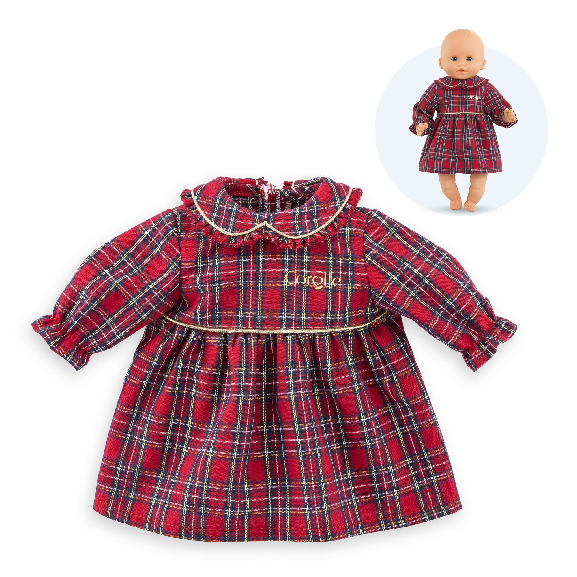 Robe Corolle en Fêtes pour poupon 30 cm, COROLLE