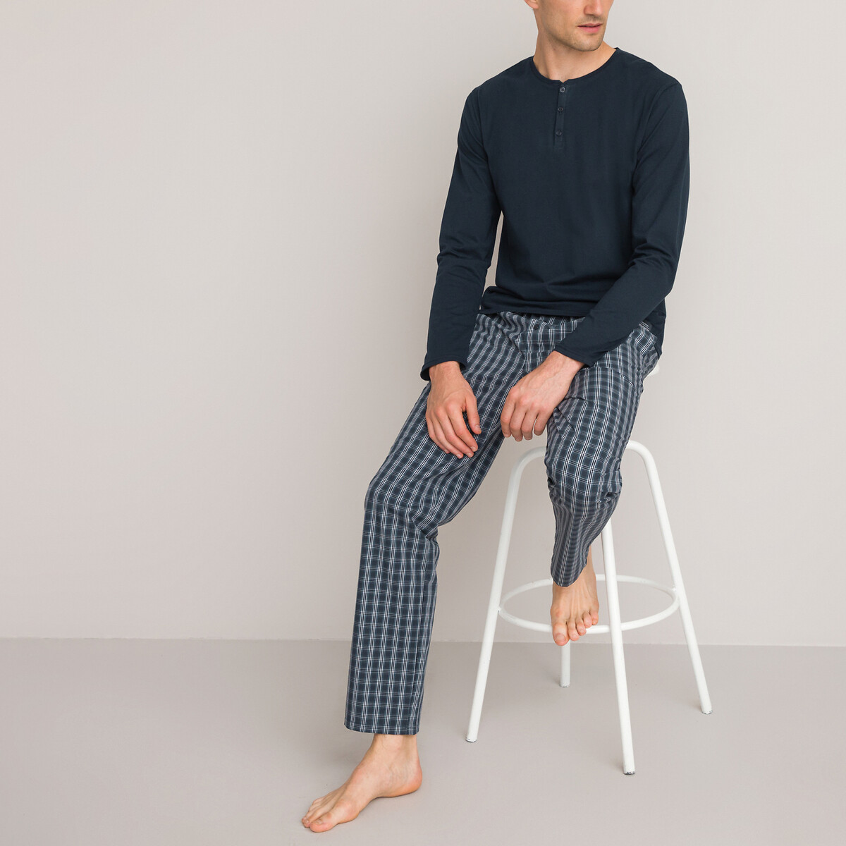 Insignia 2 Pack Homme à Carreaux Salon Pantalon Pyjama Bas Coton Pur 