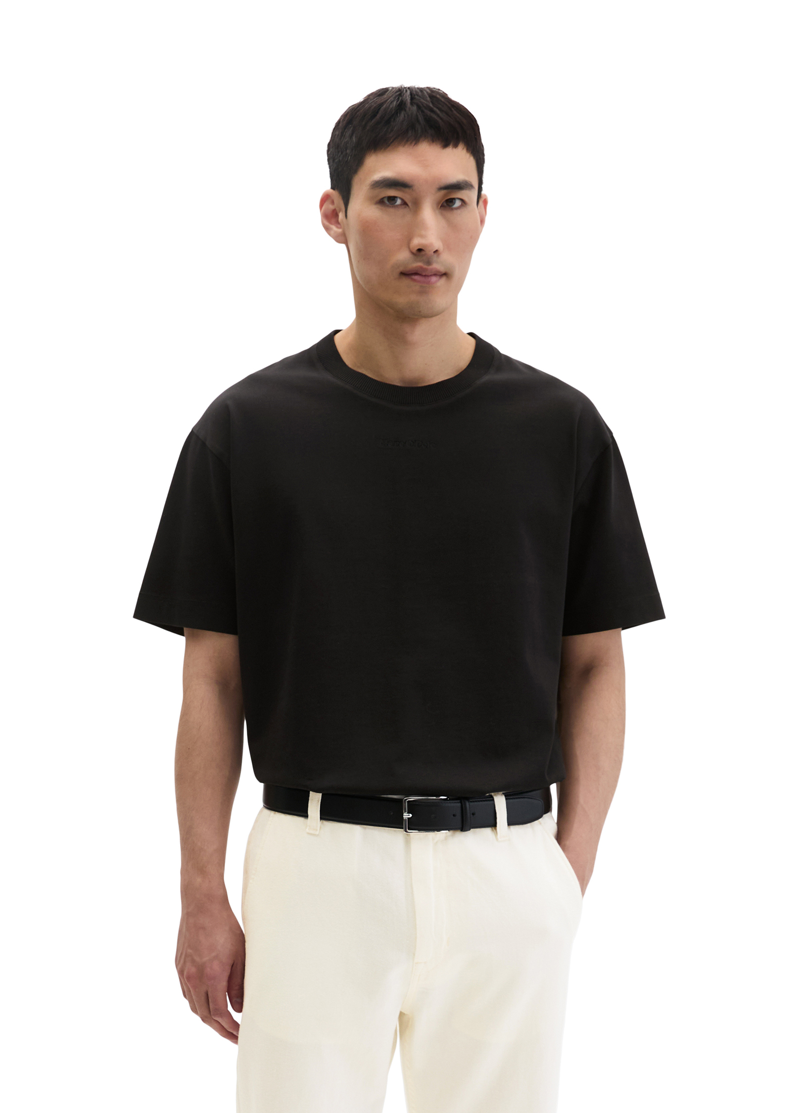 T-shirt loose en jersey de coton bio épais, MARC O'POLO