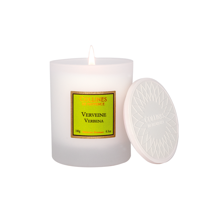 Bougie Parfumée Cire Végétale VERVEINE, COLLINES DE PROVENCE