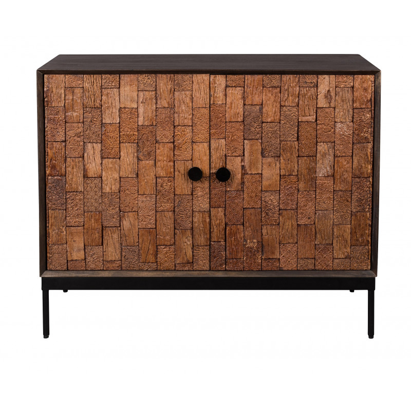 Buffet design 2 portes en bois de manguier - Chisel -, DUTCHBONE