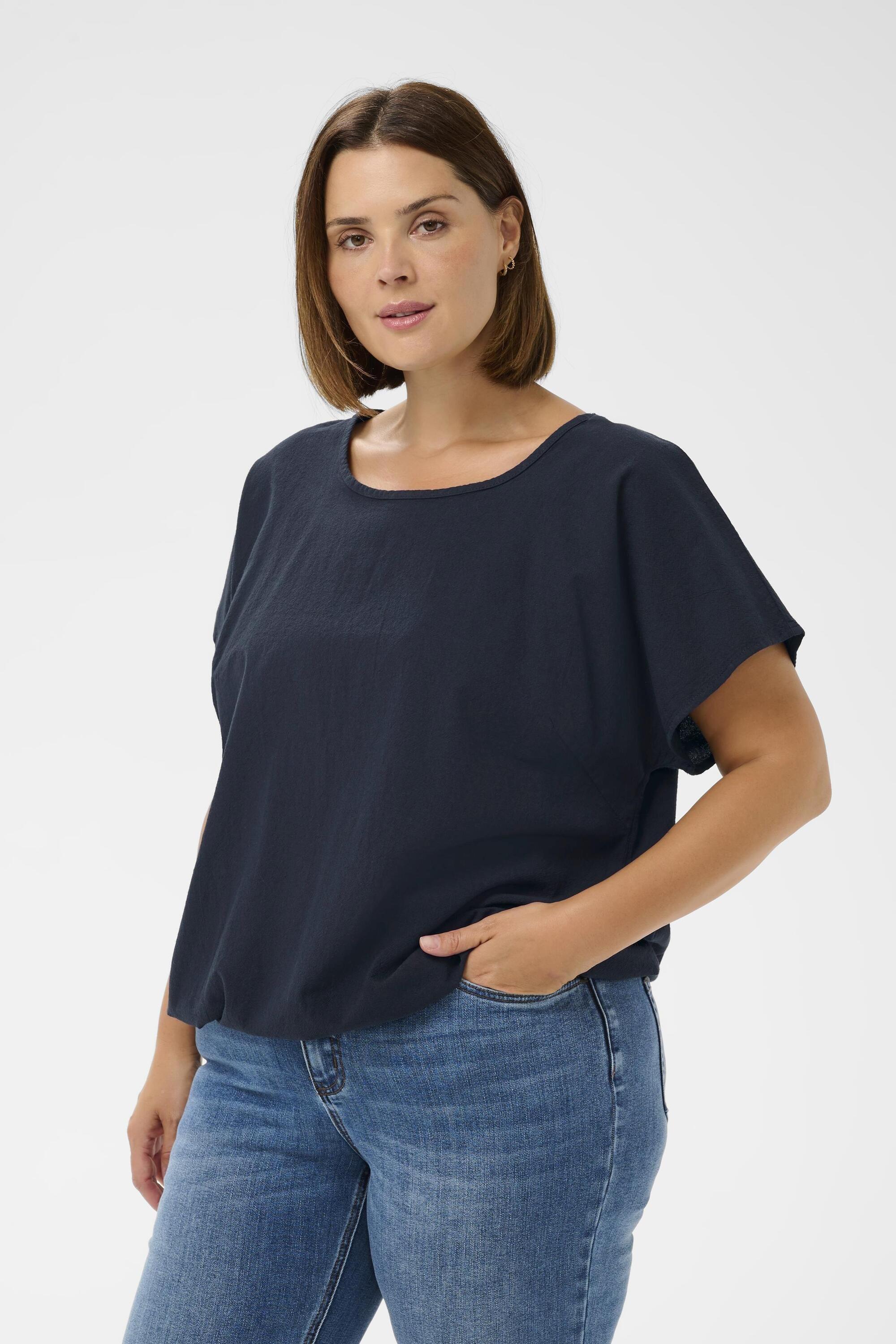 Blouse à manches courtes, KAFFE CURVE
