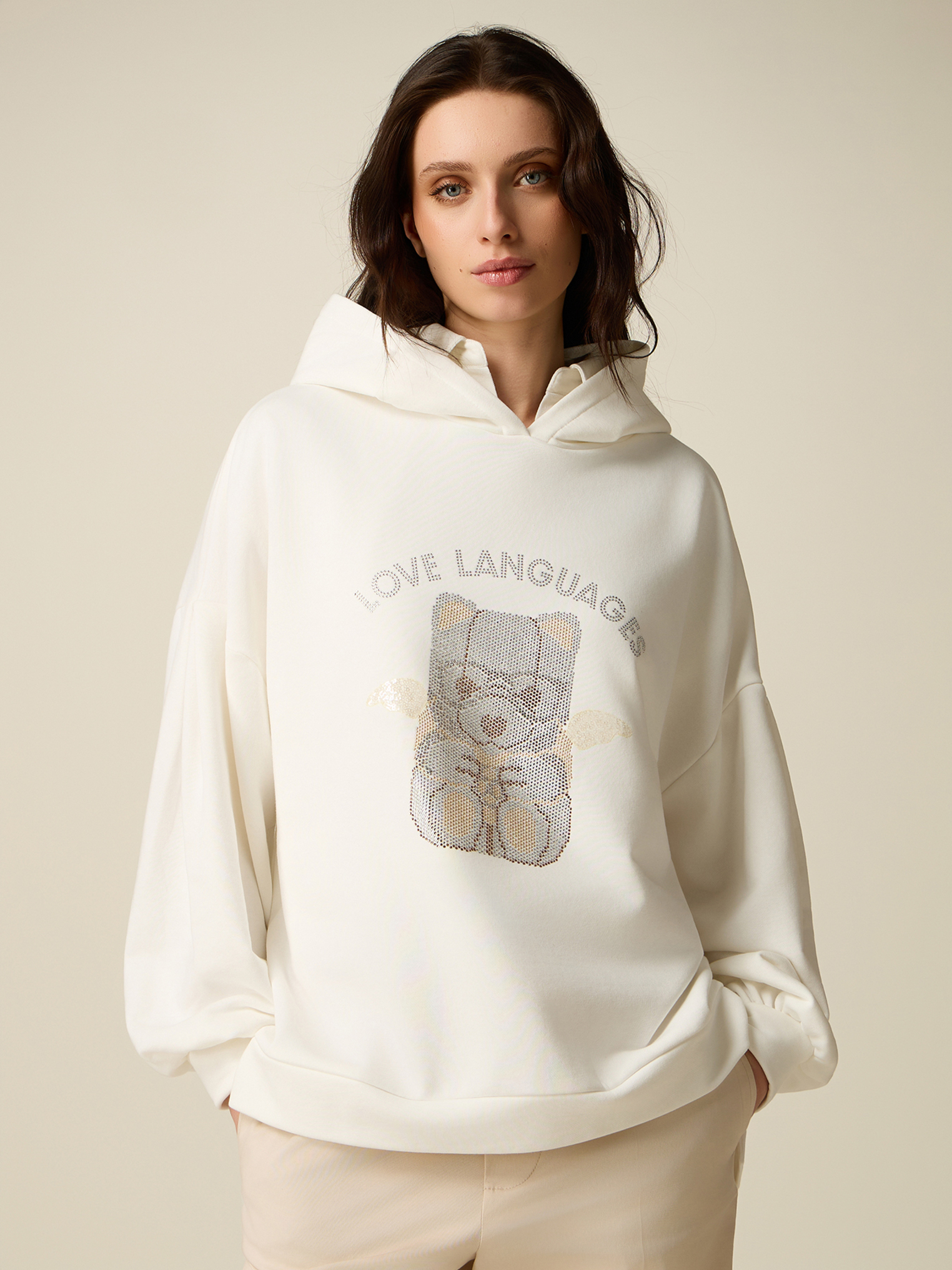 Sweat à capuche avec applications, OLTRE