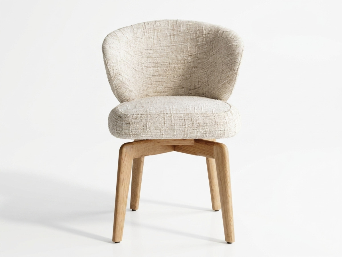 Lot de 2 chaises tissu texturé, ANNE, BOBOCHIC