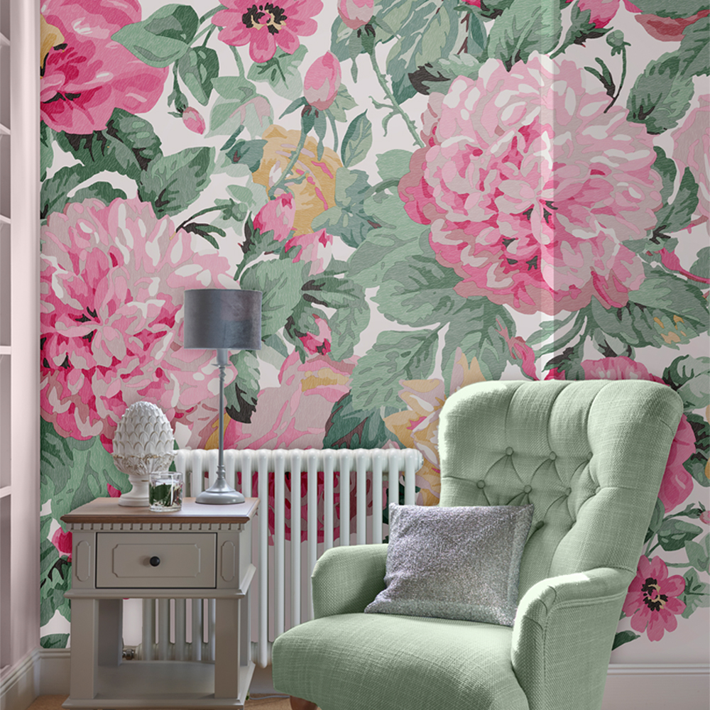 Papier peint panoramique Fleurs Aveline, LAURA ASHLEY