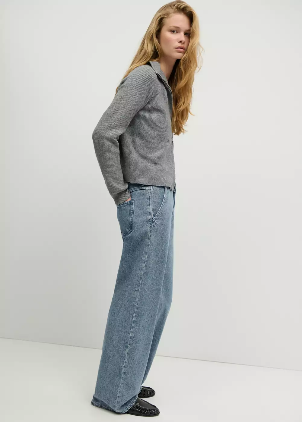 Jean droit low waist, MANGO TEEN