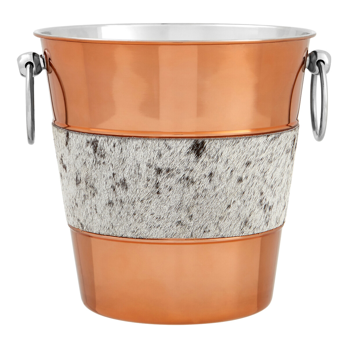 Champagne/Wine Bucket in Cowhide & Copper, SO'HOME