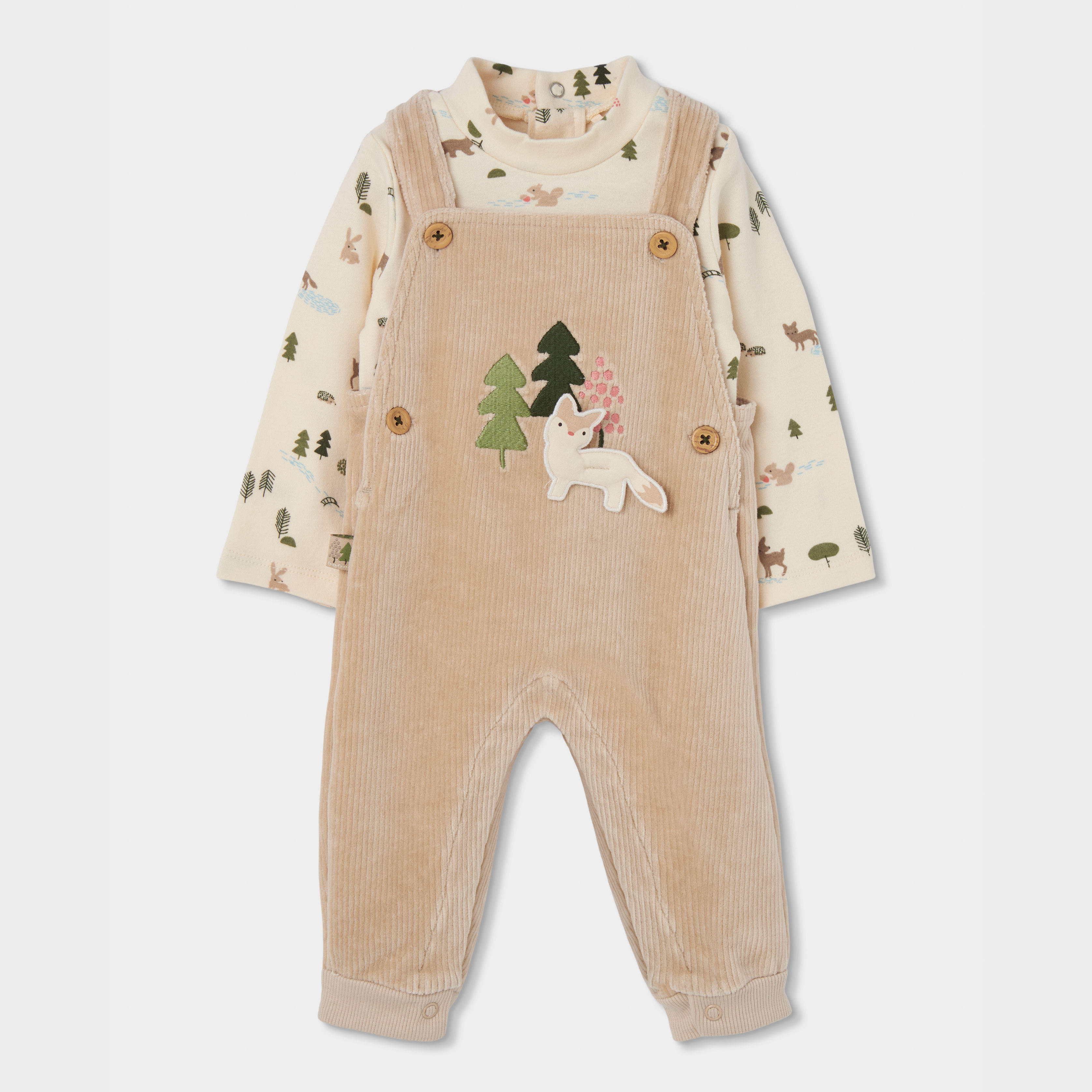 Ensemble bébé garçon maille imprimé forêt, BOBOLI