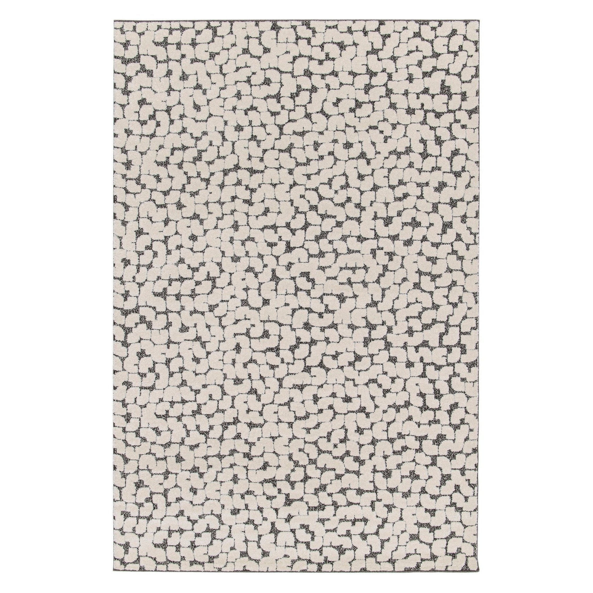 Tapis doux effet sculpté beige et blanc OPUS, AFK LIVING