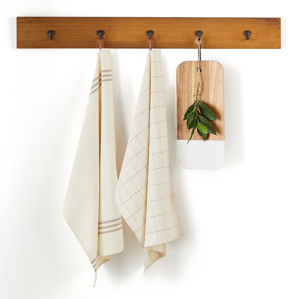 Lot De 2 Torchons Brodés Feuilles D'olivier – 45,7 X 71,1 Cm, 100% Coton, Absorbants, Avec Boucle De Suspension - 3