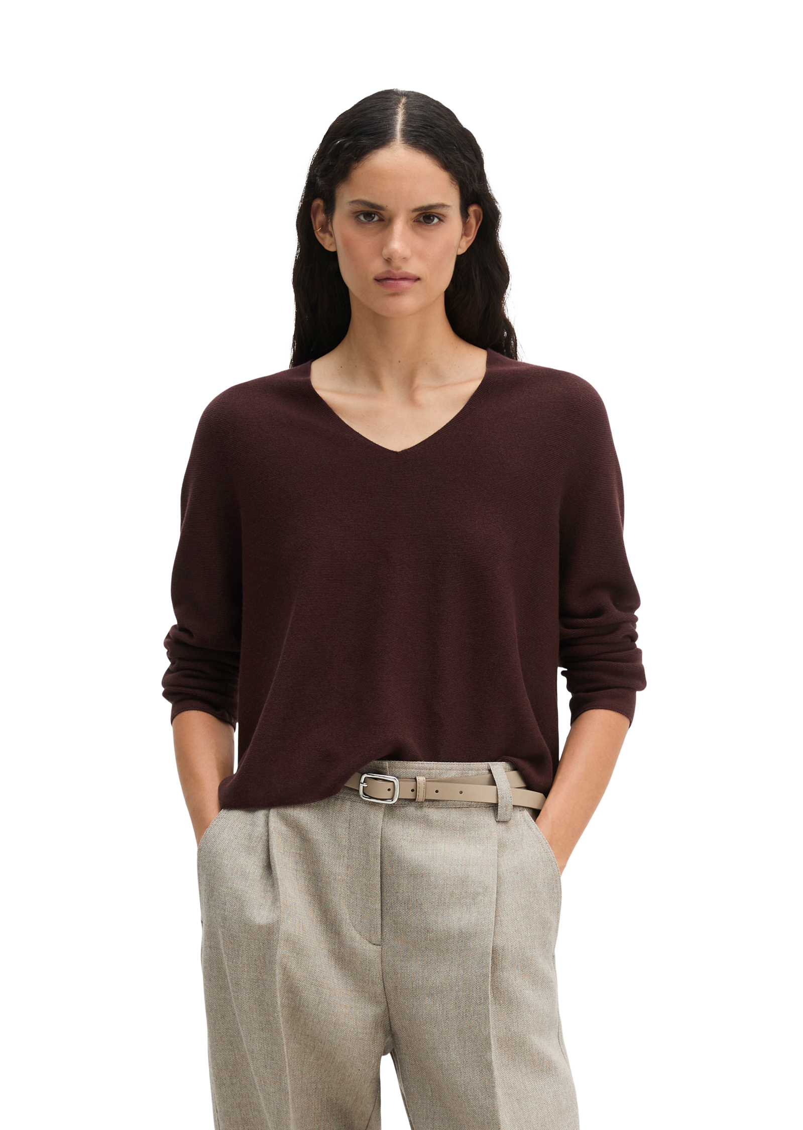 Pull-over seamless relaxed en pur coton bio, MARC O'POLO