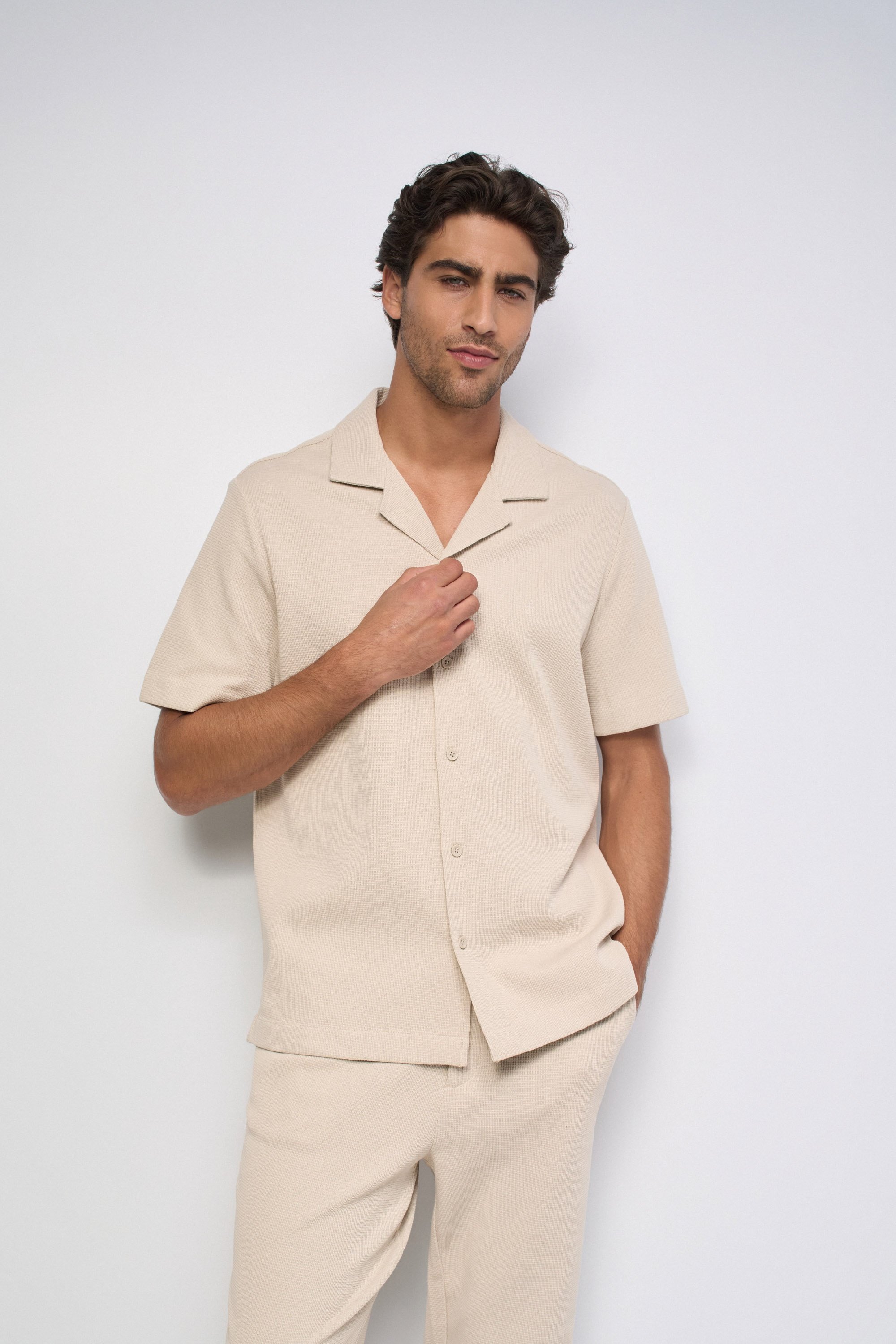 CHEMISE TEXTURÉE À MANCHES COURTES, SALSA JEANS
