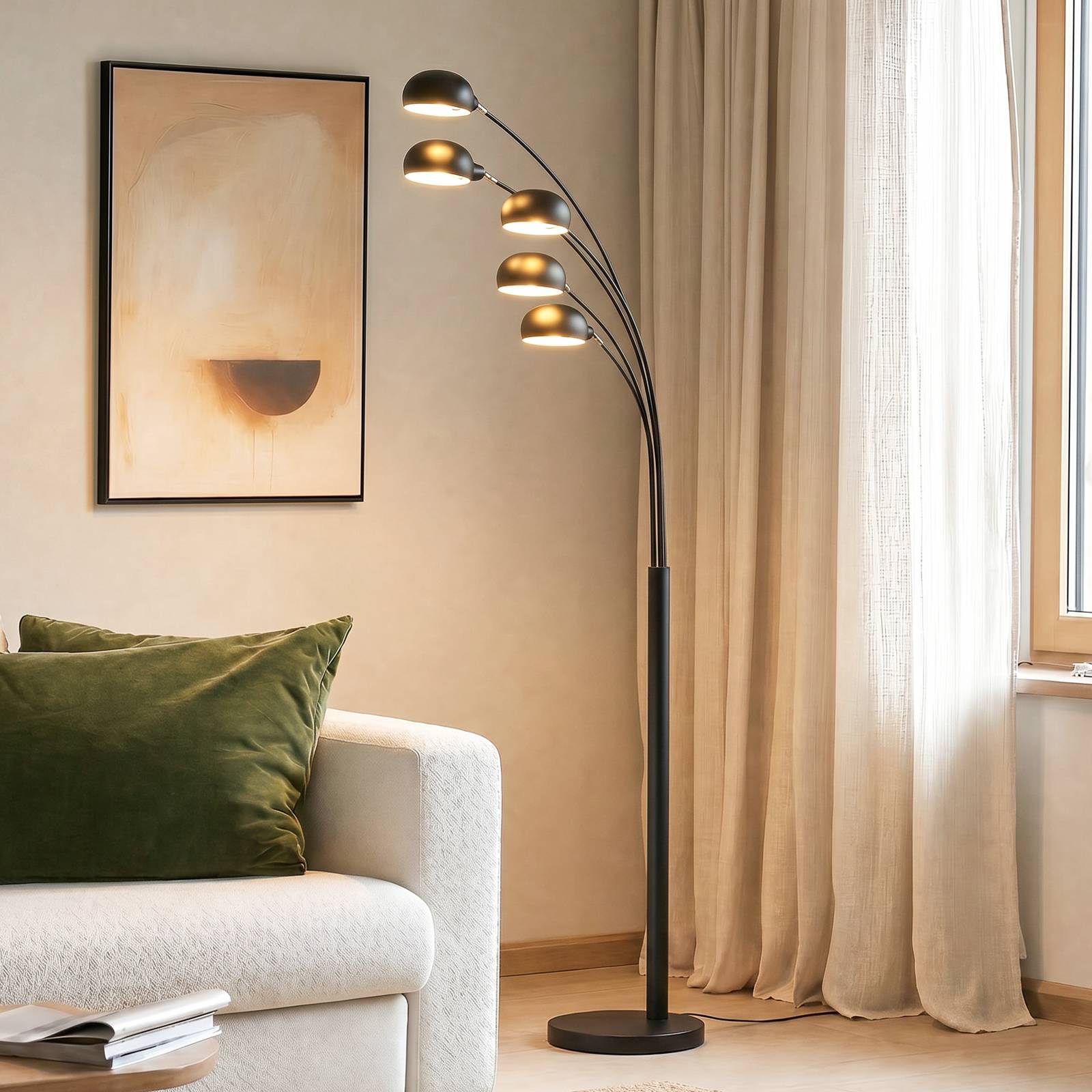 Lampadaire en métal moderne, Jewa, LINDBY