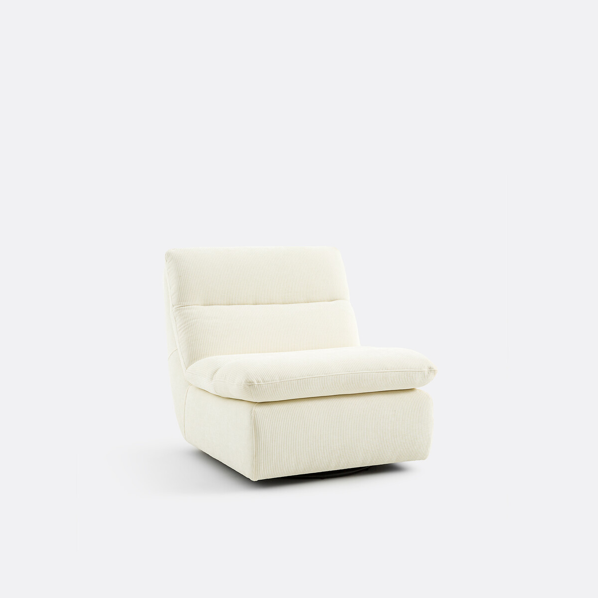 Fauteuil velours côtelé gaufré pivotant, ERABLE, LA REDOUTE INTERIEURS