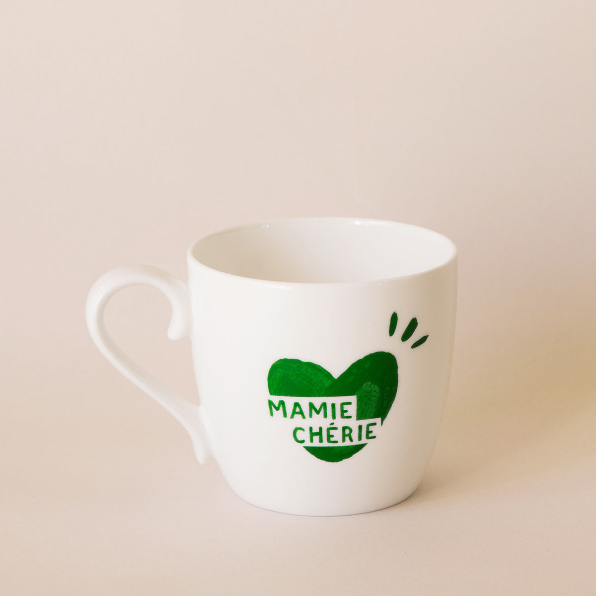 Mug mamie chérie cœur, CŒUR VERT, EMOI EMOI