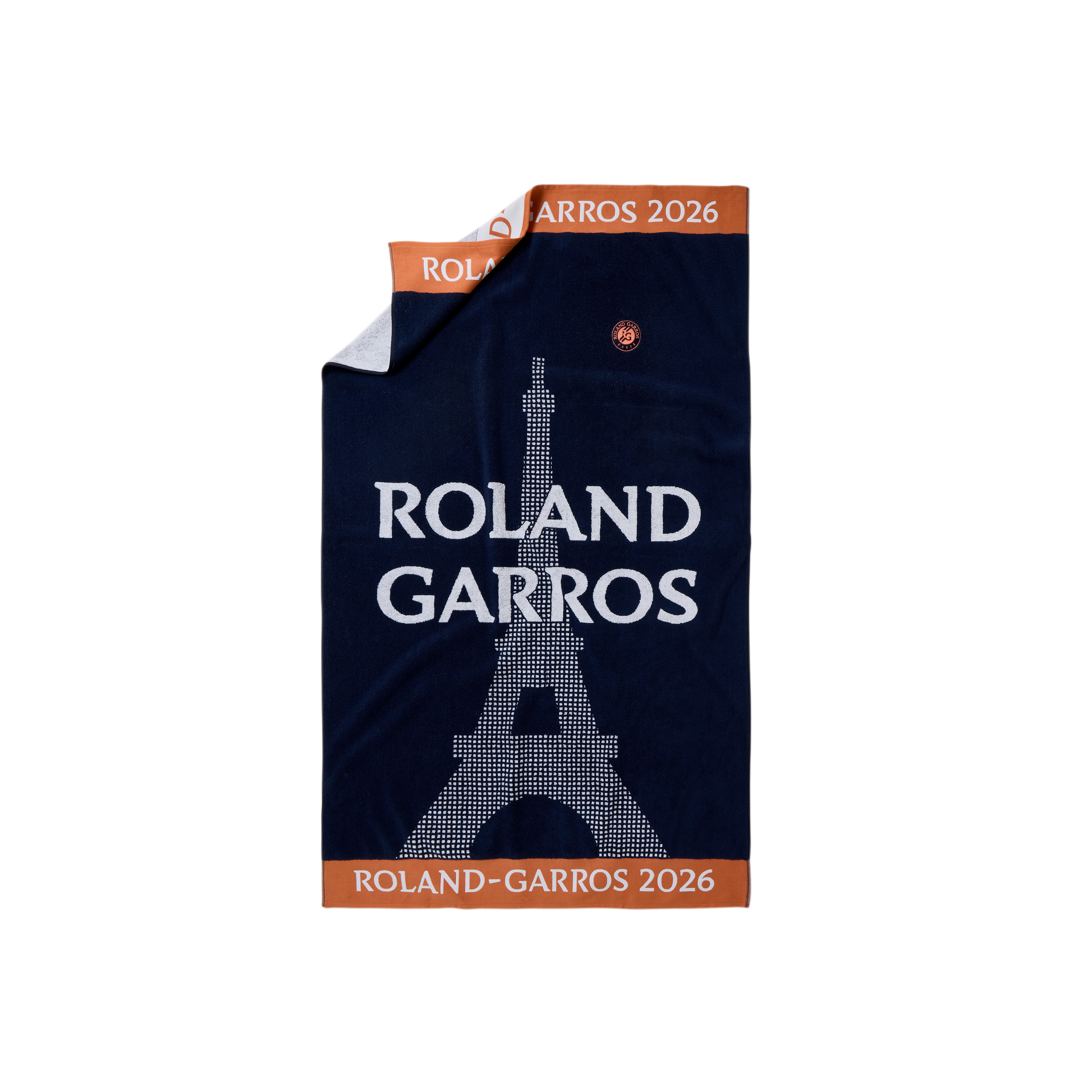 Serviette de plage ROLAND-GARROS 2026, CARRE BLANC