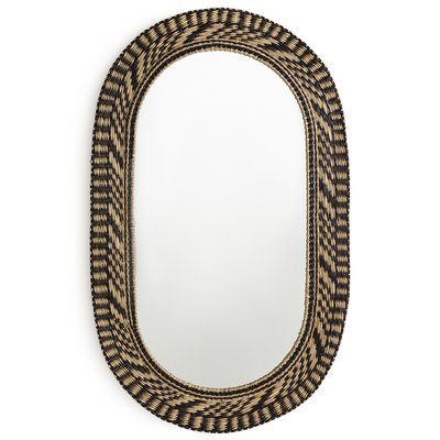Specchio ovale in vimini 60x100 cm, Jutlo LA REDOUTE INTERIEURS