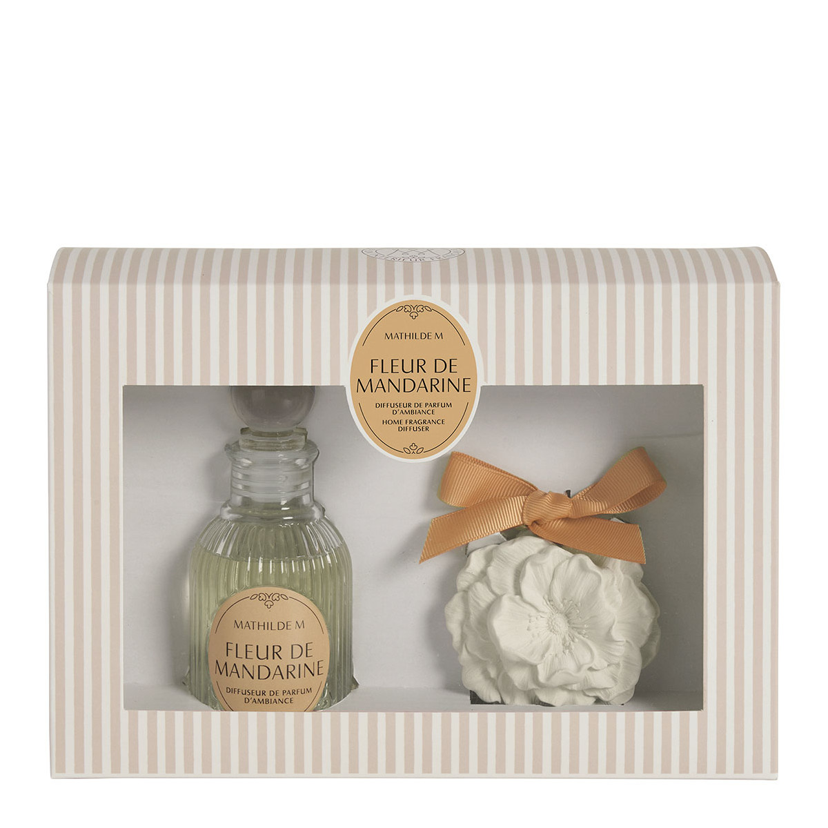 Coffret diffuseur de parfum 90 ml et décor - Fleur de Mandarine, MATHILDE M