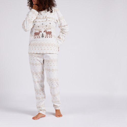 Clap Alarming commonplace Pyjama en micropolaire canada ecru imprimé Dodo | La Redoute