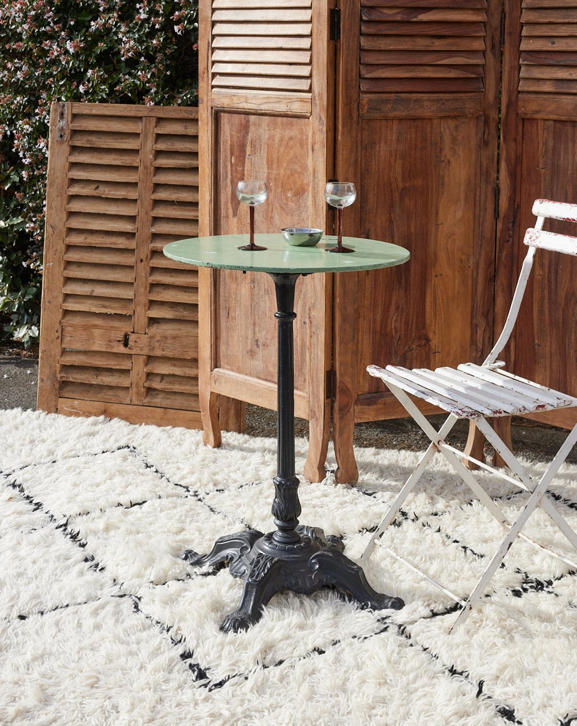 Petite table bistro vintage Denise N°1201 - Bon état, DEBONGOUT