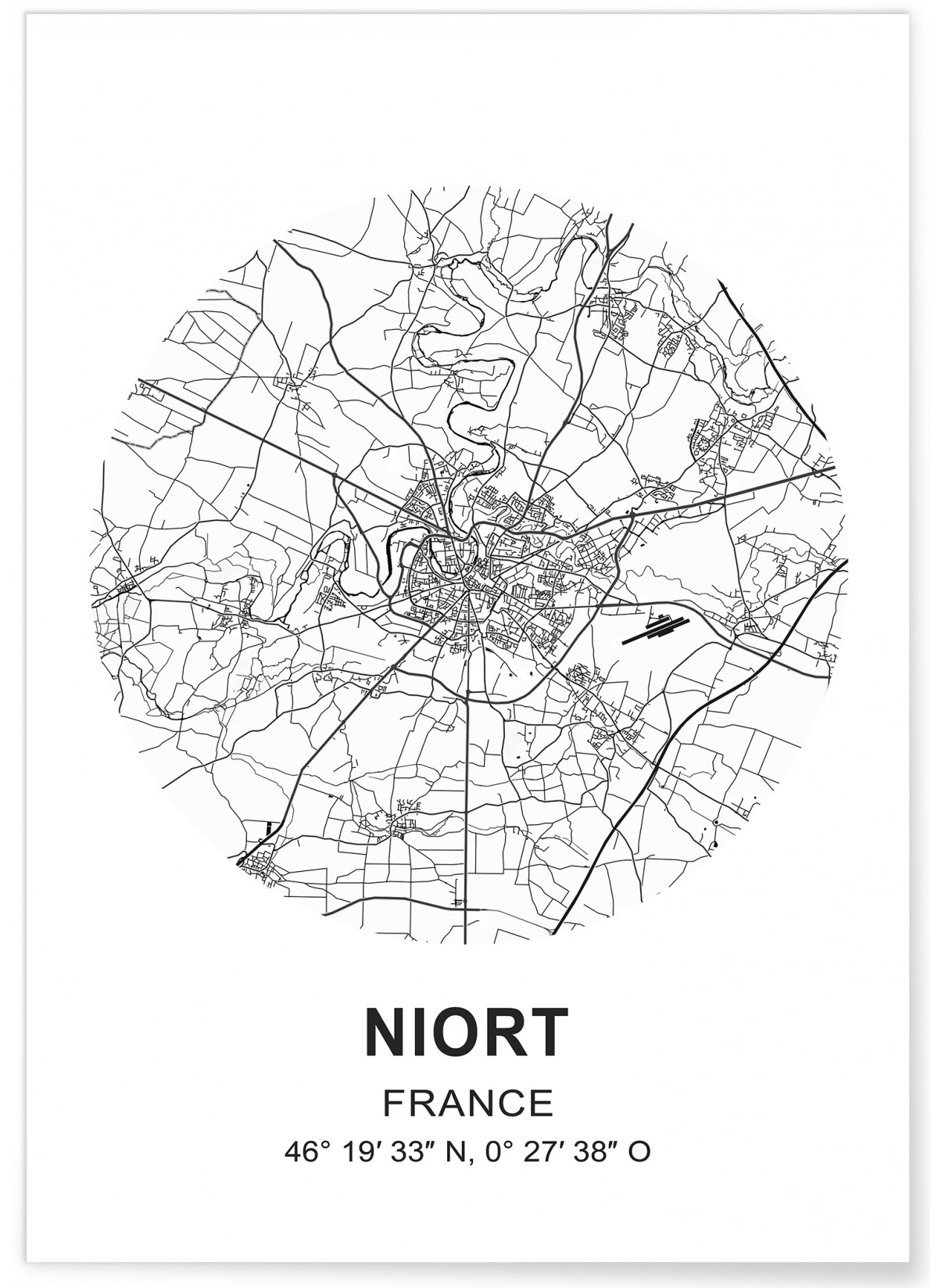 Affiche Carte Niort, L'AFFICHERIE