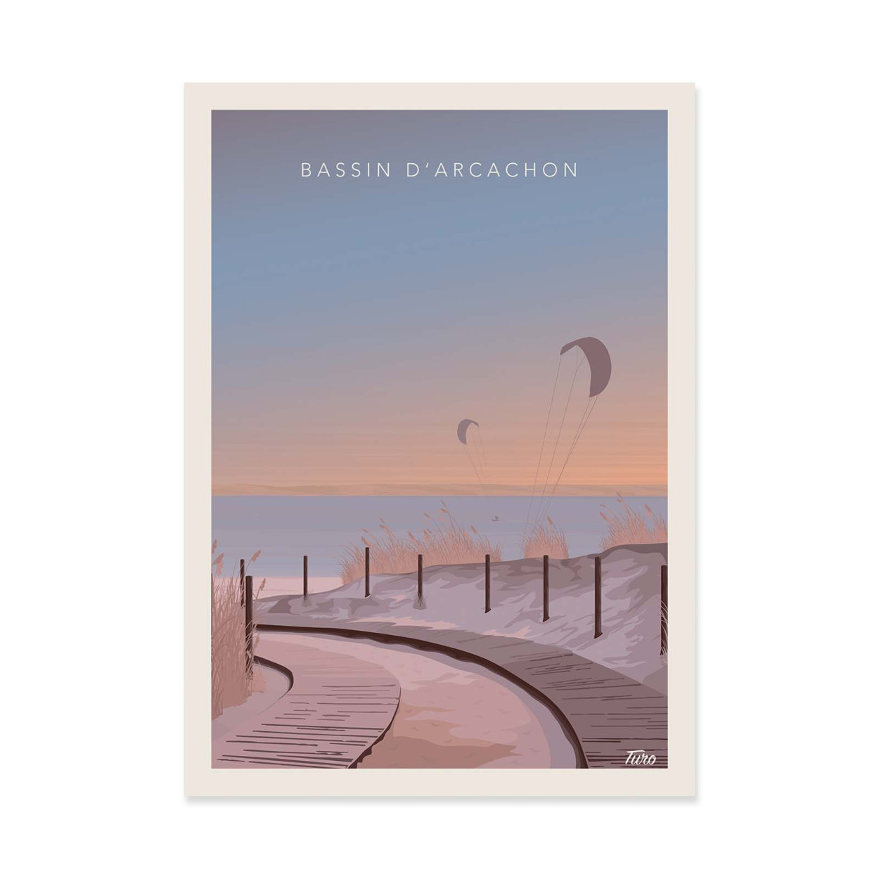 Affiche d'art - Bassin d'Arcachon Version 3 - TuroMemoriesStudio, WALL EDITIONS