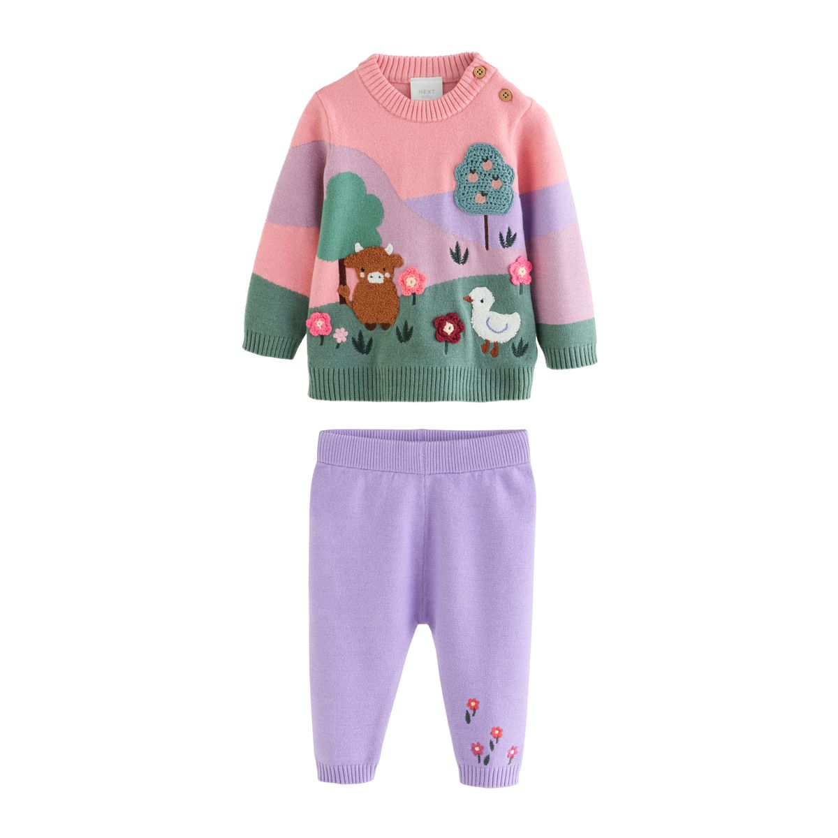 Ensemble bébé pull maille et legging, NEXT