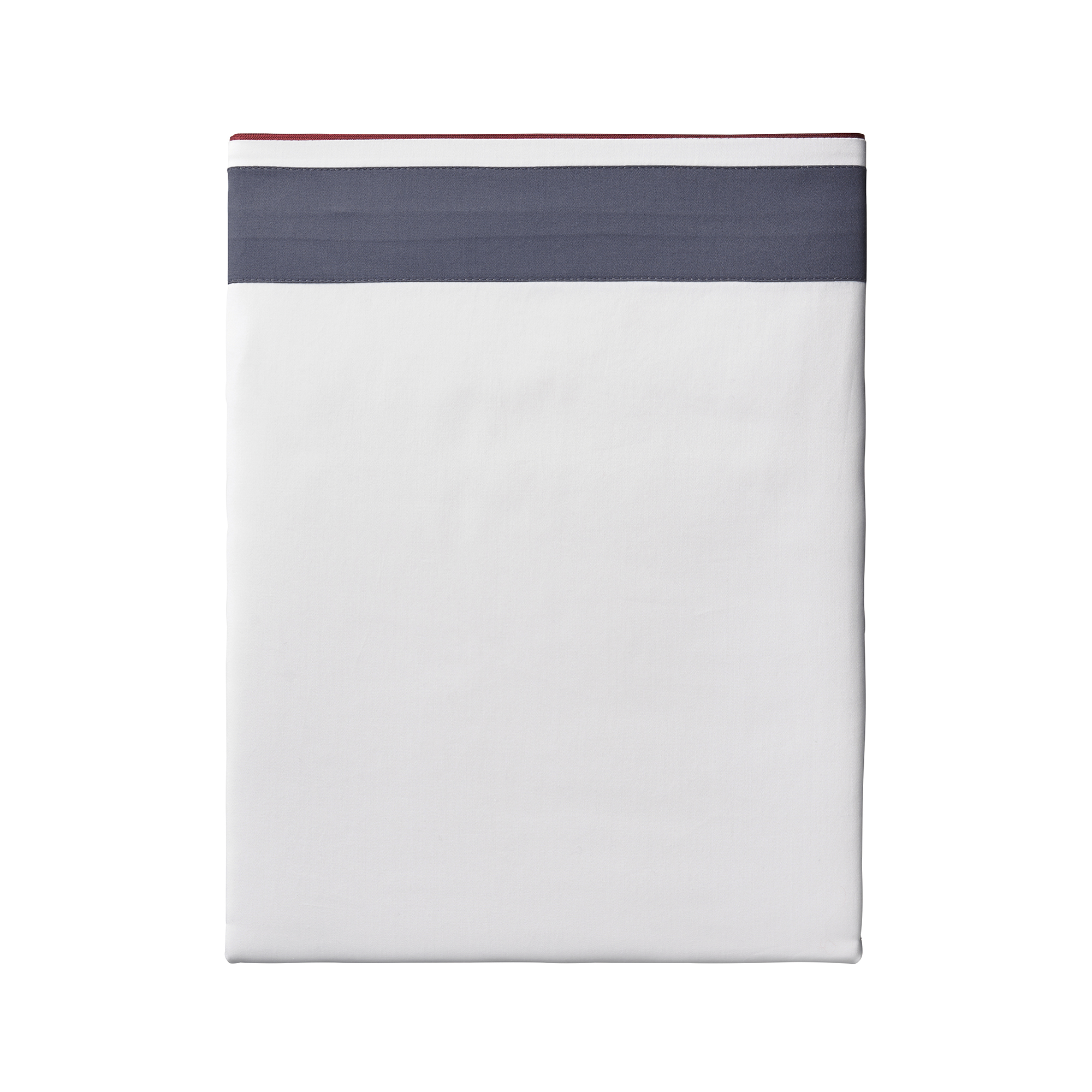 Drap plat tricolore en satin de coton avec bande appliquée, MARCEAU, ALEXANDRE TURPAULT